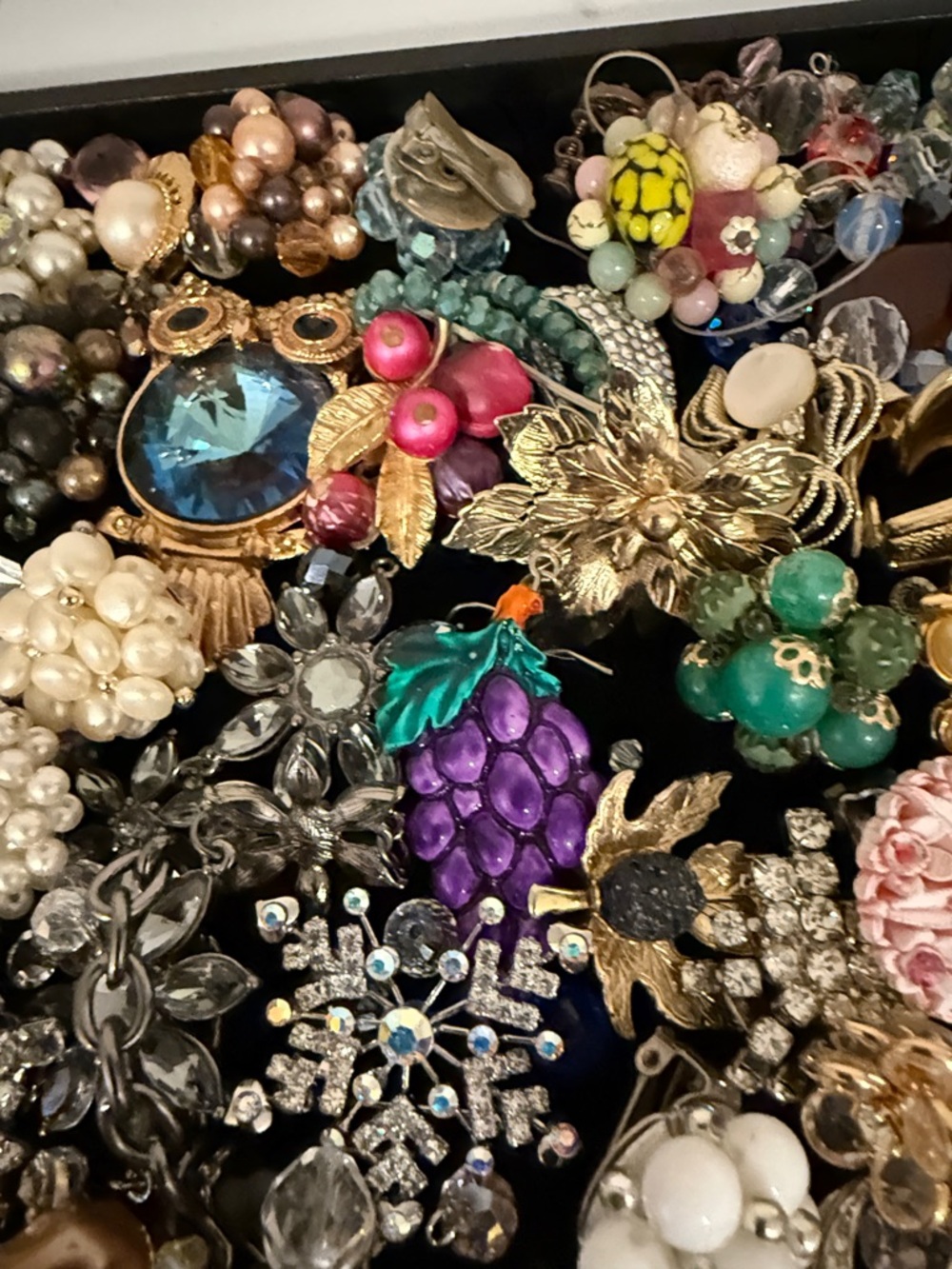 Stunning vintage craft lot art wear repair harvest design jewelry parts wowza - Picture 5 of 17